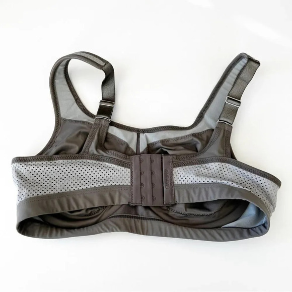 Glamorise Sports Bra 36D Gray Compression Tank Running Sport Elite‎ Performance - Picture 2 of 6